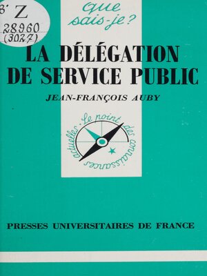 cover image of La délégation de service public